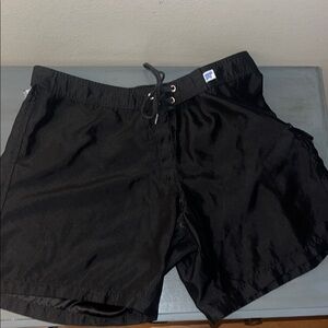 Xesolette Women's 7" Black  Elastic Waist Board (Swim) Shorts sz 12 EUC